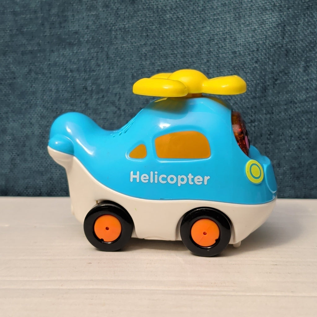 VTech Go! Go! Smart Wheels HELICOPTER | Light Blue & Yellow | Tested Works!
