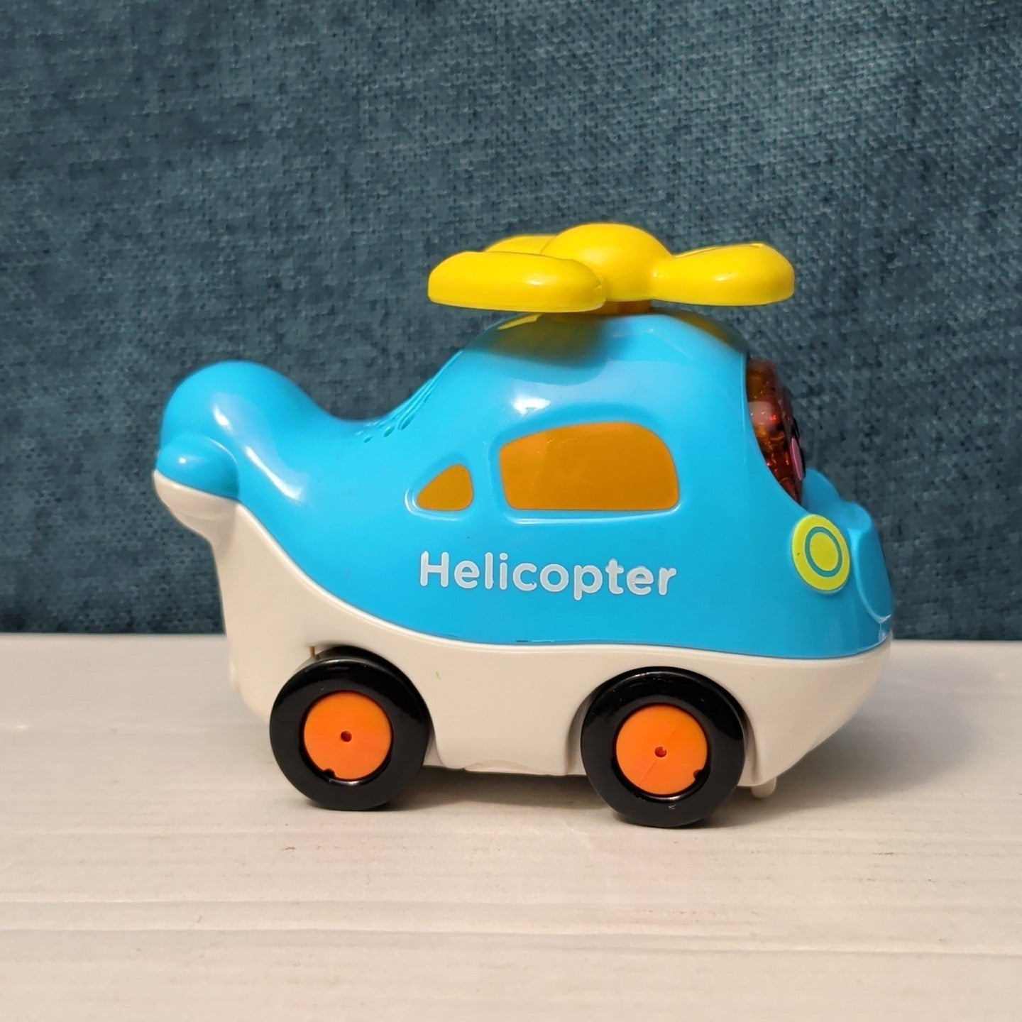 VTech Go! Go! Smart Wheels HELICOPTER | Light Blue & Yellow | Tested Works!