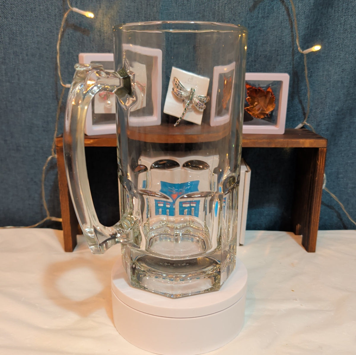 Libbey Gibraltar Super Mug 8-Inch Heavy Glass Beer Stein Vintage