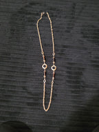 Sarah Coventry Emberwood Long Vintage Necklace 1975 Gold Tone Root Beer Amber