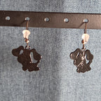 Blue Paw Print Dangle Earrings Cute Pet Lover Enamel Hook Drop Jewelry