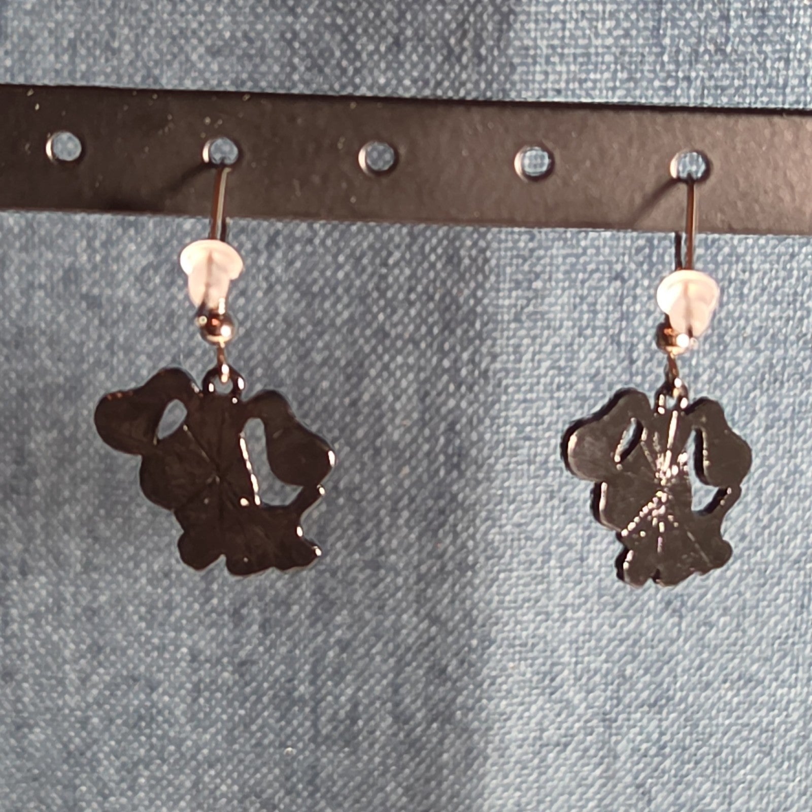 Blue Paw Print Dangle Earrings Cute Pet Lover Enamel Hook Drop Jewelry