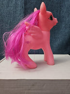 Pink Pegasus Pony Toy | 4.5"  MLP Style "Fakie" Figure | Magenta Hair