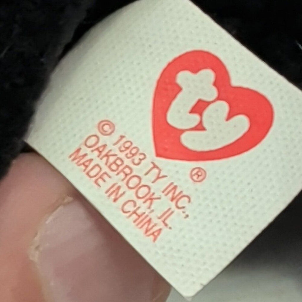Ty Teenie Beanie Baby Zip Black Cat McDonald's Vintage #10 TAG CREASE/RIP