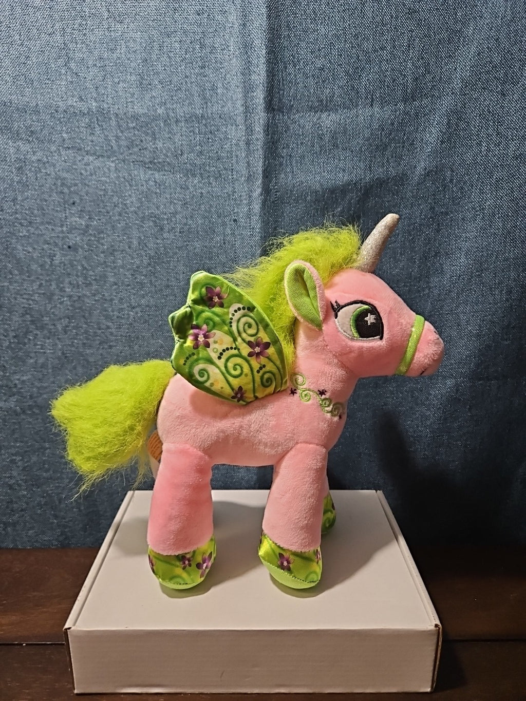 2 Star Eye Unicorn Plush Set | Pink & White Pegasus Stuffed Animals | Shimmer