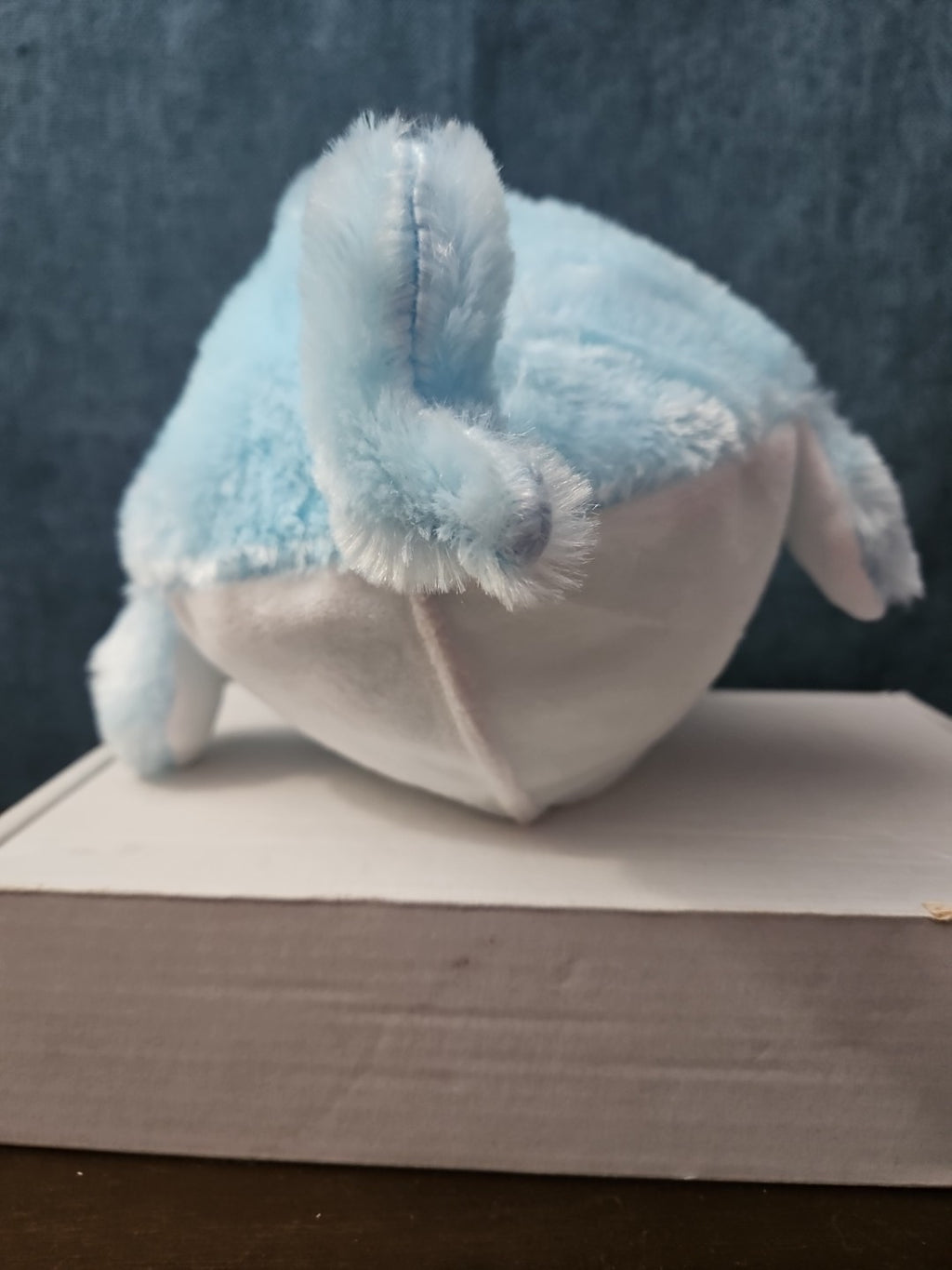 Blue Narwhal Plush Ball Toy 8.25" Inflatable Bouncy Stuffed Animal Sensory Play