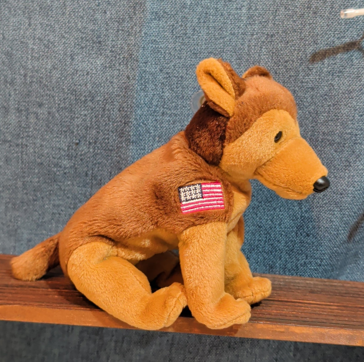 Ty Beanie Baby Courage German Shepherd Flag Plush