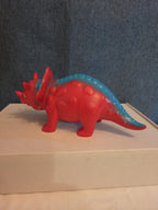 Kid Connection Triceratops Dinosaur Toy Red Blue 7" Long Plastic Figure Toddler