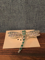 Daisy Fuentes Emerald Green, Sapphire Blue & Violet Dragonfly Brooch