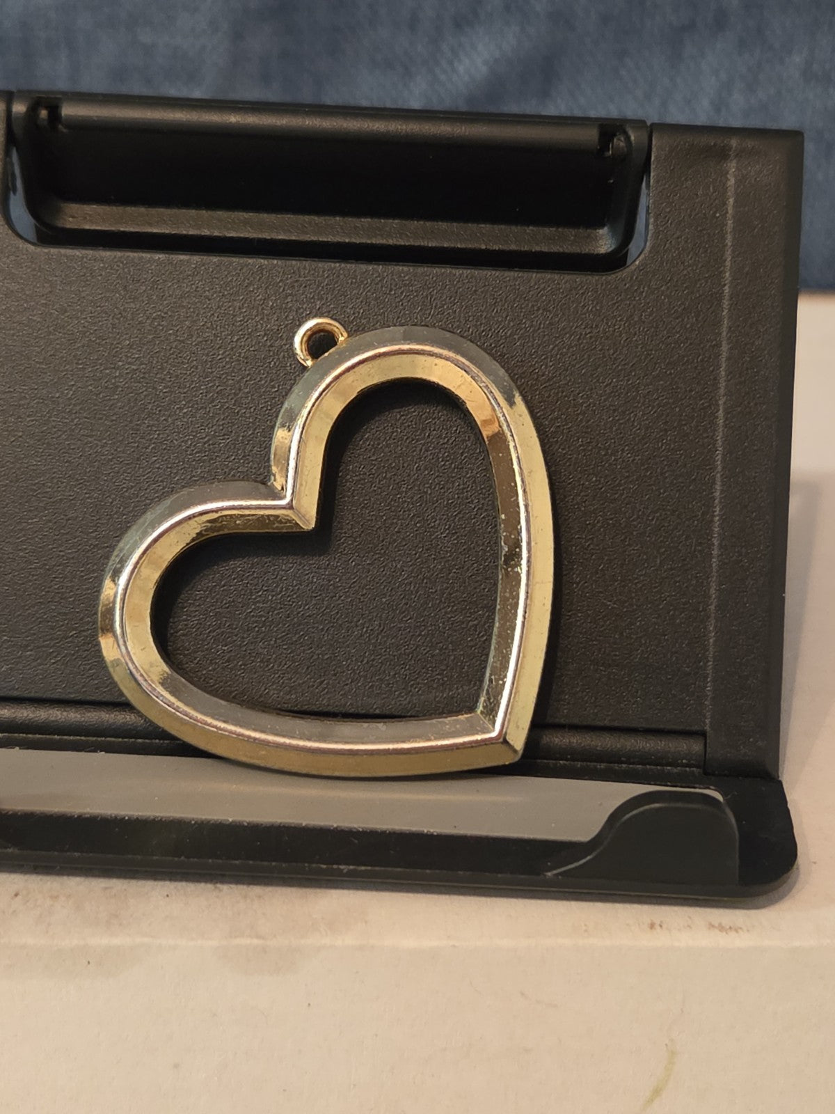 Open Heart Pendant Charm Silver Tone Vintage Y2K Vibe