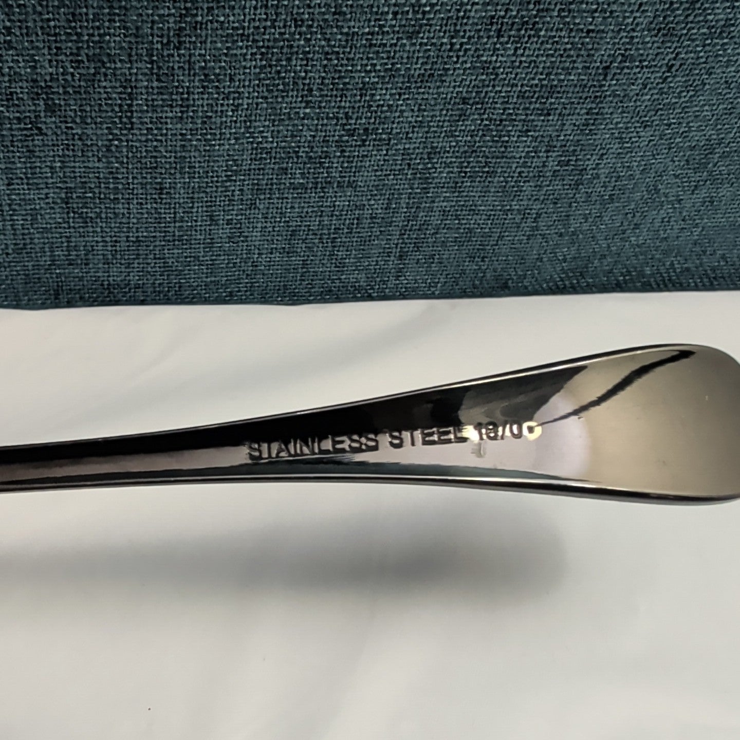 Set of 8 Black Stainless Steel Spoons 18/0 Modern Onyx Flatware Table Spoons Set