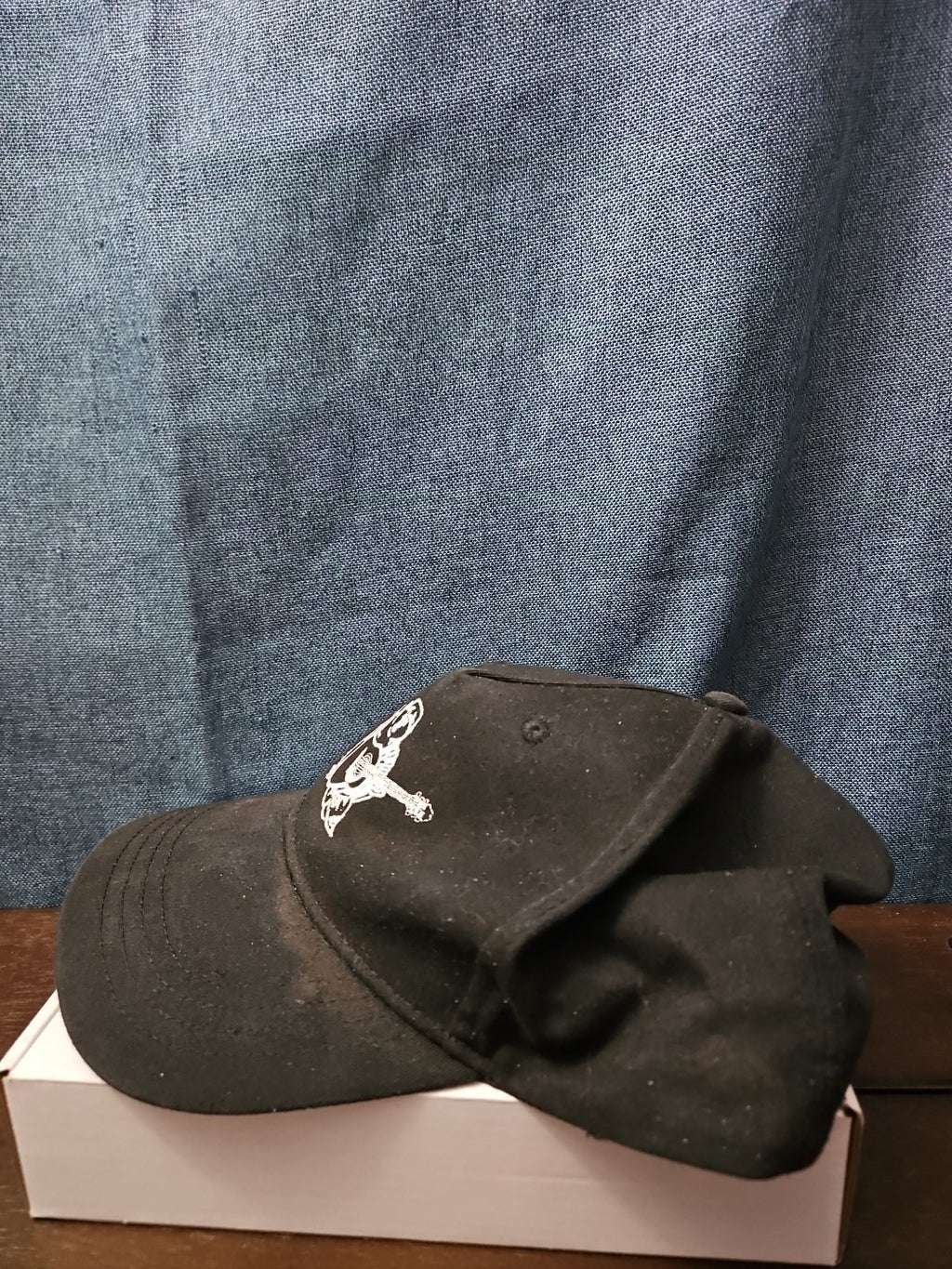 True Religion Hat Black Baseball Cap Buddha Design Adjustable Snapback Mens