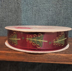 Michaels Holiday Cheer Ribbon Burgundy Christmas Tree 9ft NWT
