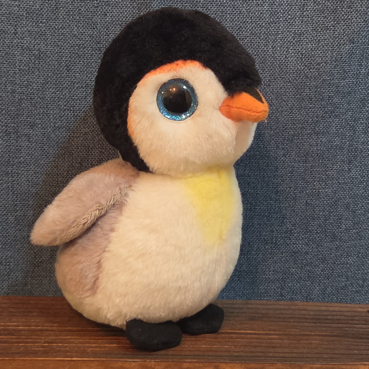 Ty Pongo Penguin Plush Beanie 6" Big Blue Eyes Y2K