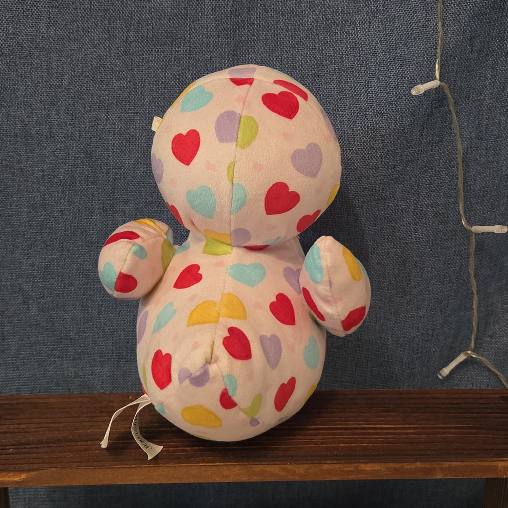 Way To Celebrate Duck Plush Heart Print Pastel Kawaii