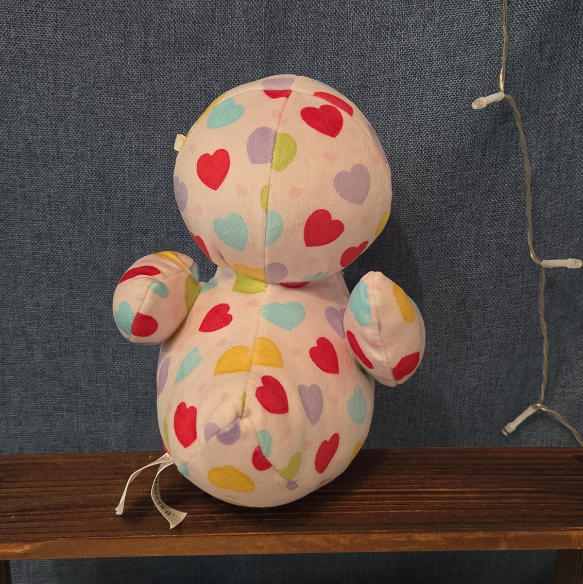 Way To Celebrate Duck Plush Heart Print Pastel Kawaii