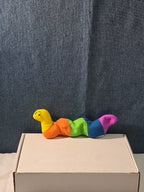 Ty Beanie Baby Inch the Inchworm 1995 Rainbow Plush Yarn Antennae Clean NO TAG