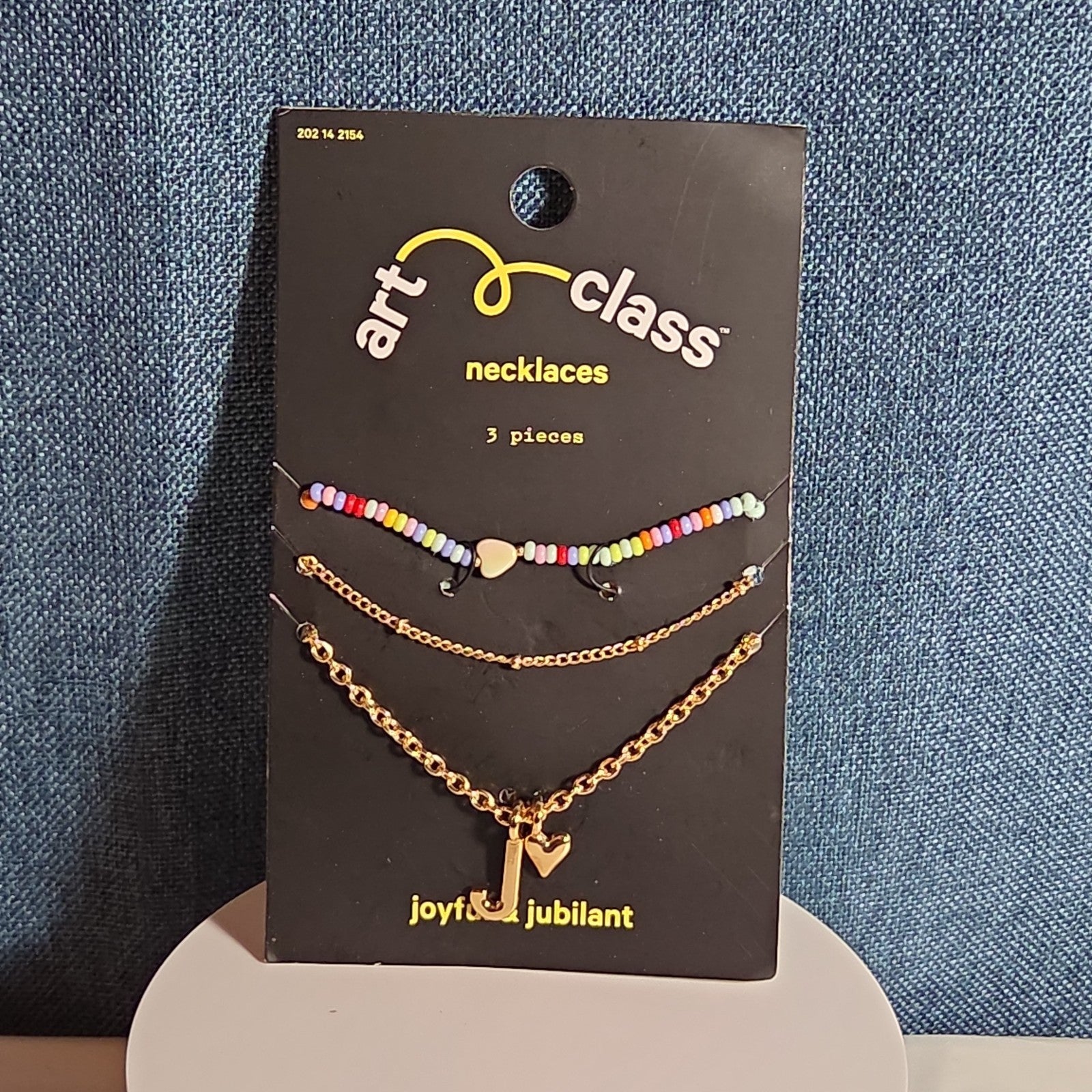 Target Art Class Initial J Necklace Set 3Pk Gold Tone Beaded