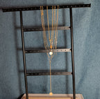 Layered Necklace Gold Tone Medallion Minimalist