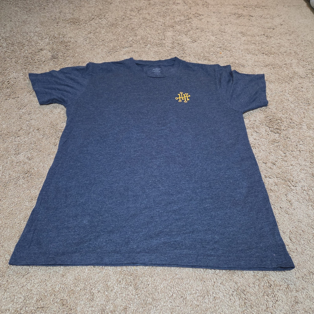 Diageo Tangerine Shirt Large Navy Blue Key Graphic Tee