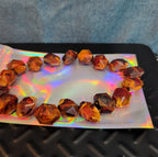 18 Baroque Pre-Drilled Faceted Tortoise Plastic Beads 3oz Craft Lot