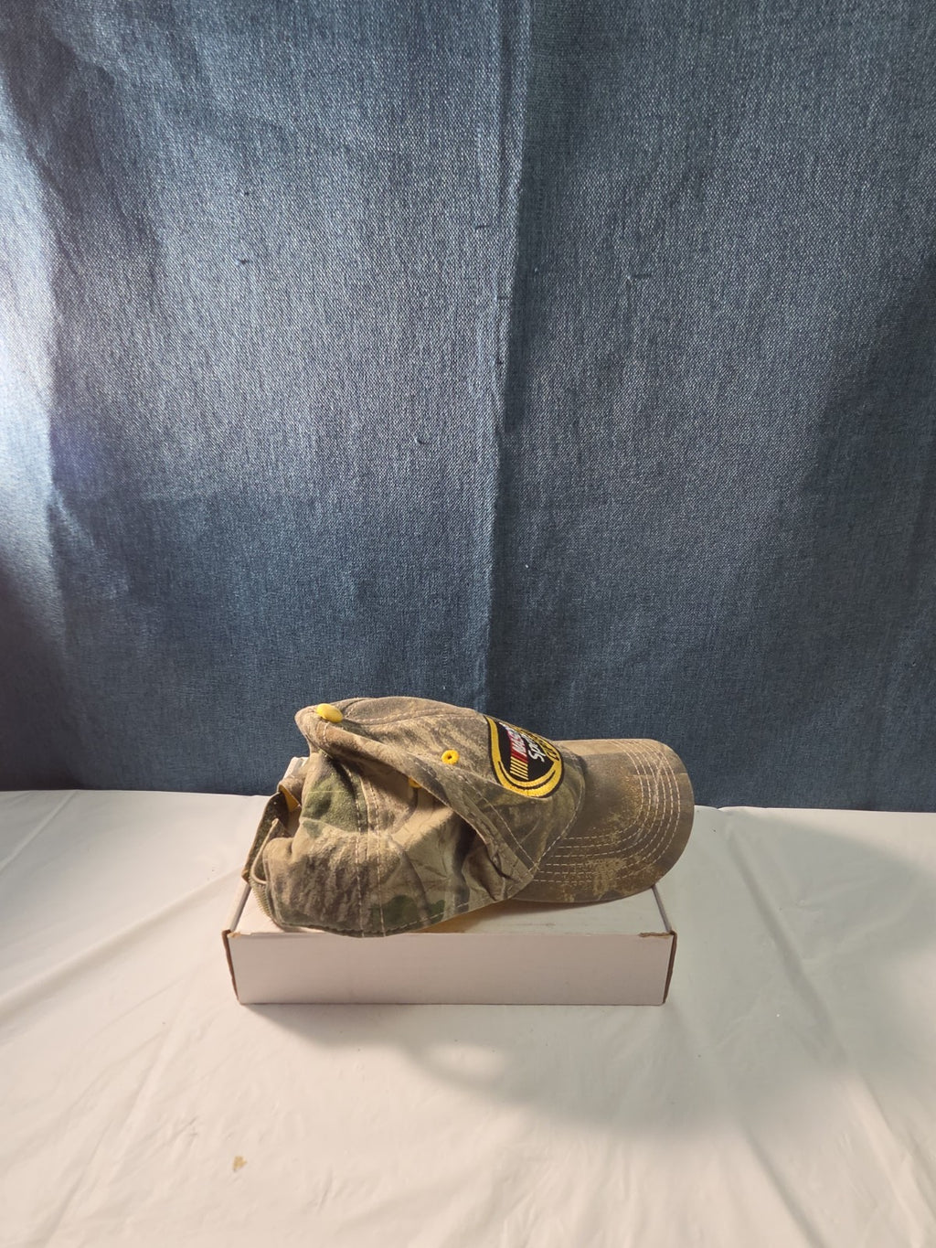 NASCAR Sprint Cup Series Camo Hat Yellow Underbill Adjustable Racing Cap Vintage