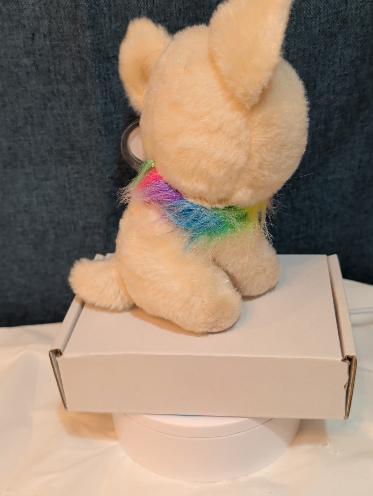 Ty Beanie Boos Chewey Chihuahua Rainbow Collar Gold Glitter Eyes 6" Plush
