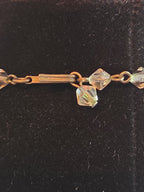 Deltah 4-Strand Aurora Borealis Crystal Necklace Vintage Glam