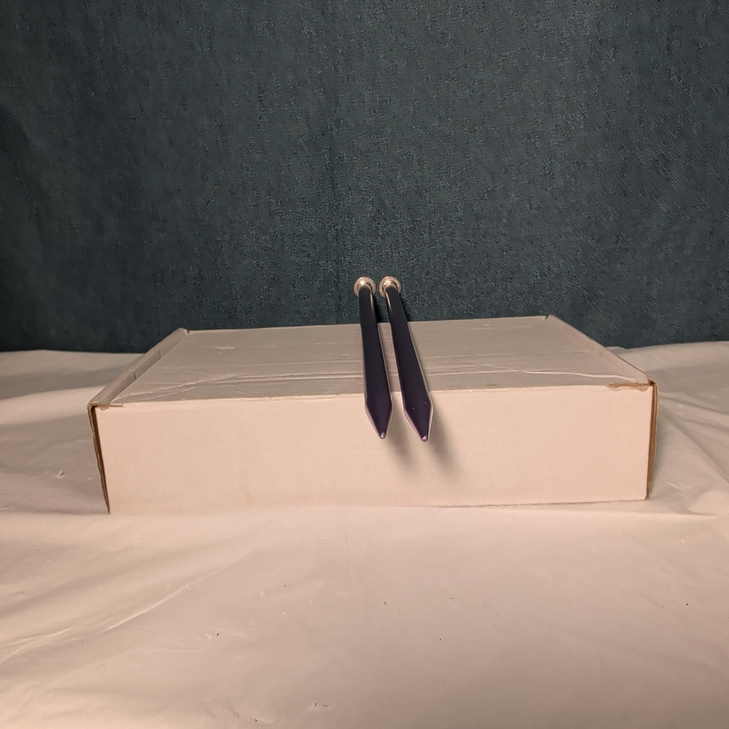 Boye Size 5 Aluminum Knitting Needles 14 Inch Straight Pair Purple Vintage 6328
