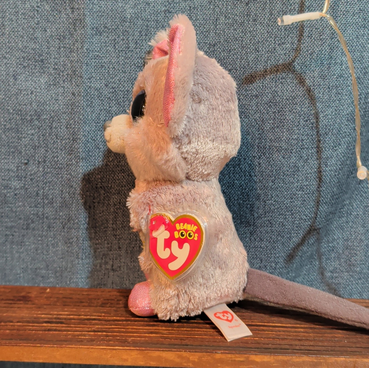Ty Beanie Boos Squeaker Mouse 6" Plush Sparkle Cheese Kidcore