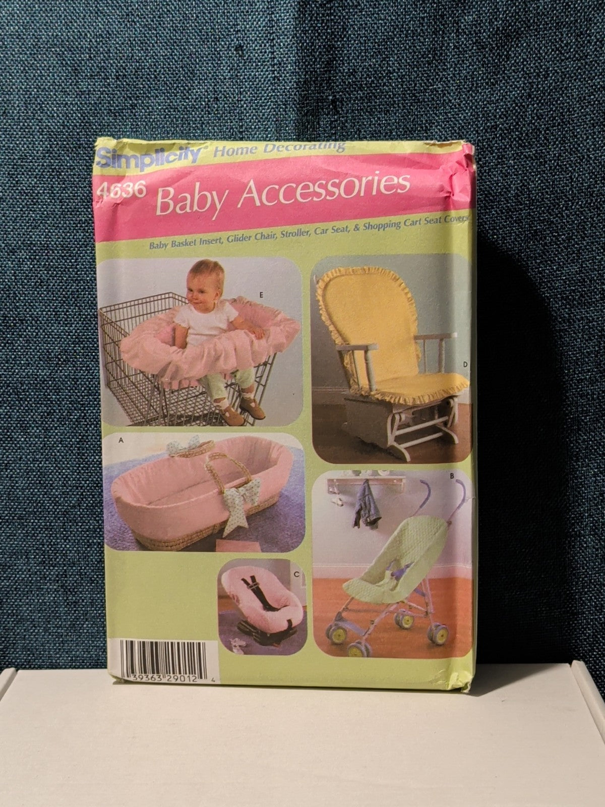 Simplicity 4636 Baby Accessory Pattern 2005 Car Seat Stroller Glider Cover UNCUT