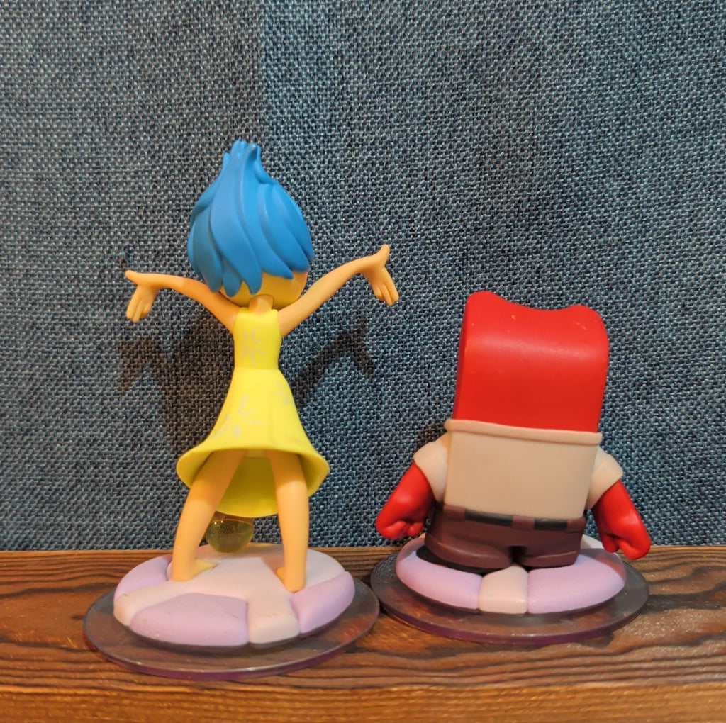 Disney Infinity 3.0 Inside Out Joy & Anger 2 Figure Lot PVC Loose