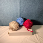 Assorted Yarn Lot 10oz Mixed Red Blue Variegated Grey Partial Skeins Knitting