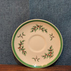 Spode Christmas Tree S3324 England 5.75" Saucers Set 2 Vintage