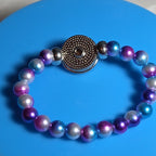 Taylor Swift Lover Snap Charm Beaded Stretch Bracelet