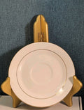 Home Essentials China Saucer Plate White with Gold Rim Individual Replacement