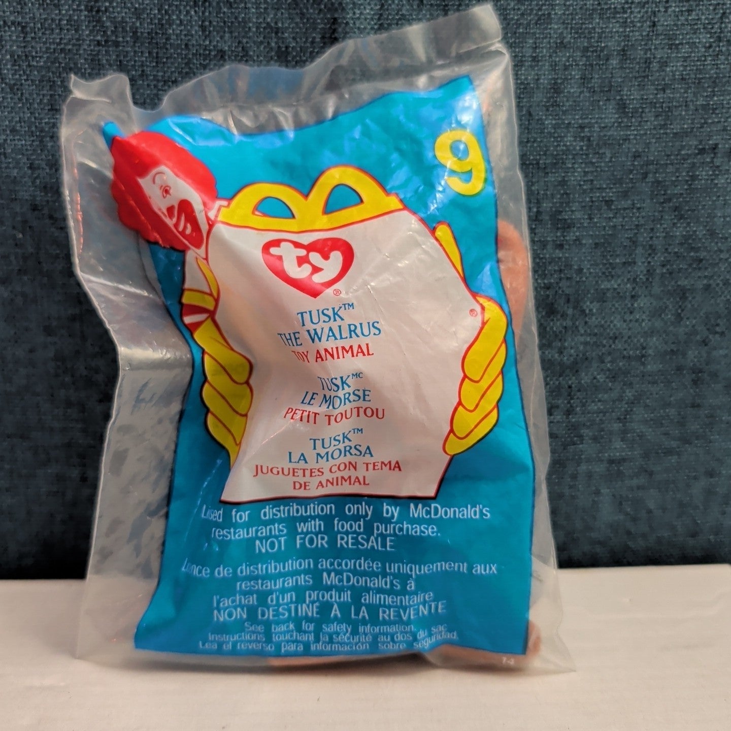 Ty Teenie Beanie Baby Tusk the Walrus #9 McDonald’s 2000 Sealed New Toy Retired