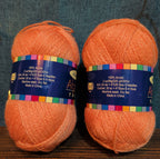 Herrschners Afghan Yarn 2 Ply Coral Rose Acrylic 2 Skein