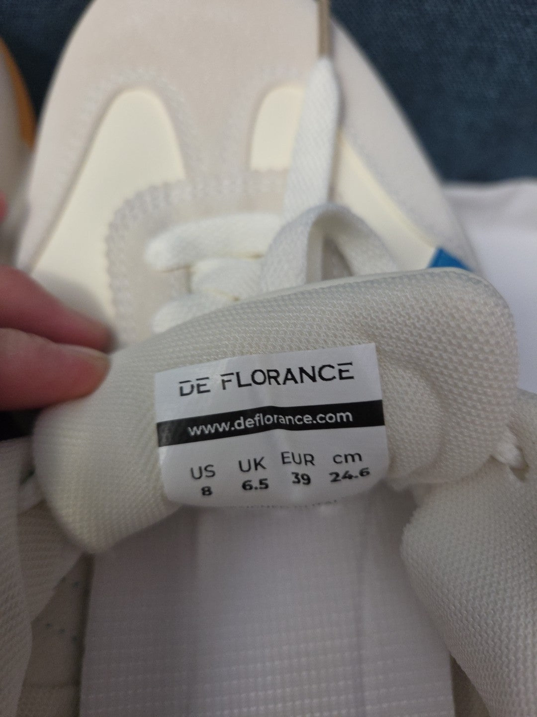 DeFlorance CLOUDEA 2.0 Orthopedic Sneakers | White Blue Women's Size 8 NEW