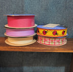 Offray Ribbon Lot 5 Ladybug Cherry Solid Spring Craft Destash