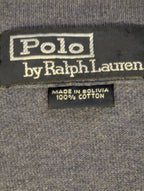 Vintage 90s Polo Ralph Lauren Shirt Men's Large Gray Red Pony Logo Cotton