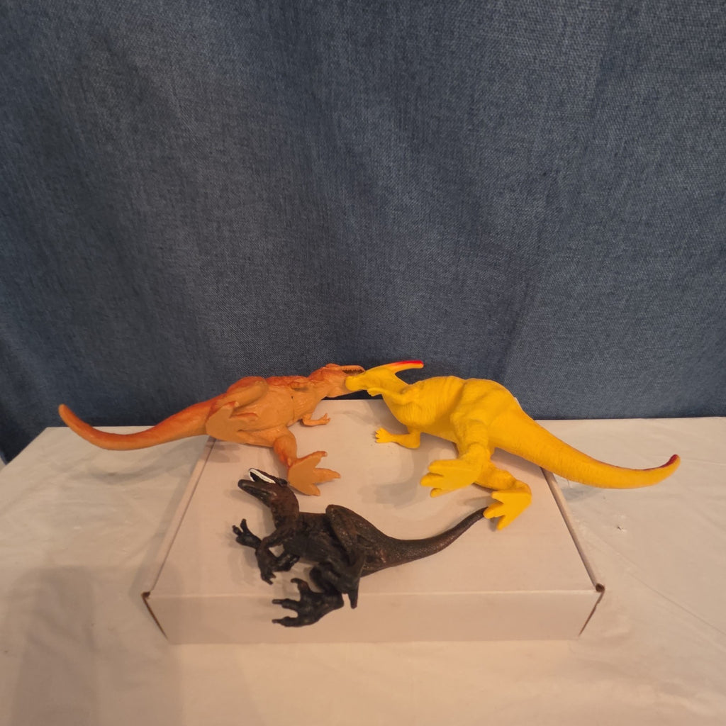 Dinosaur Toy Figures Lot of 6 T-Rex Triceratops Stegosaurus