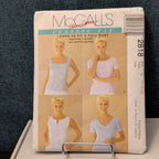 McCall’s 2818 Sewing Pattern Misses Tops Learn To Fit A Full Bust Sz 10-14 Uncut