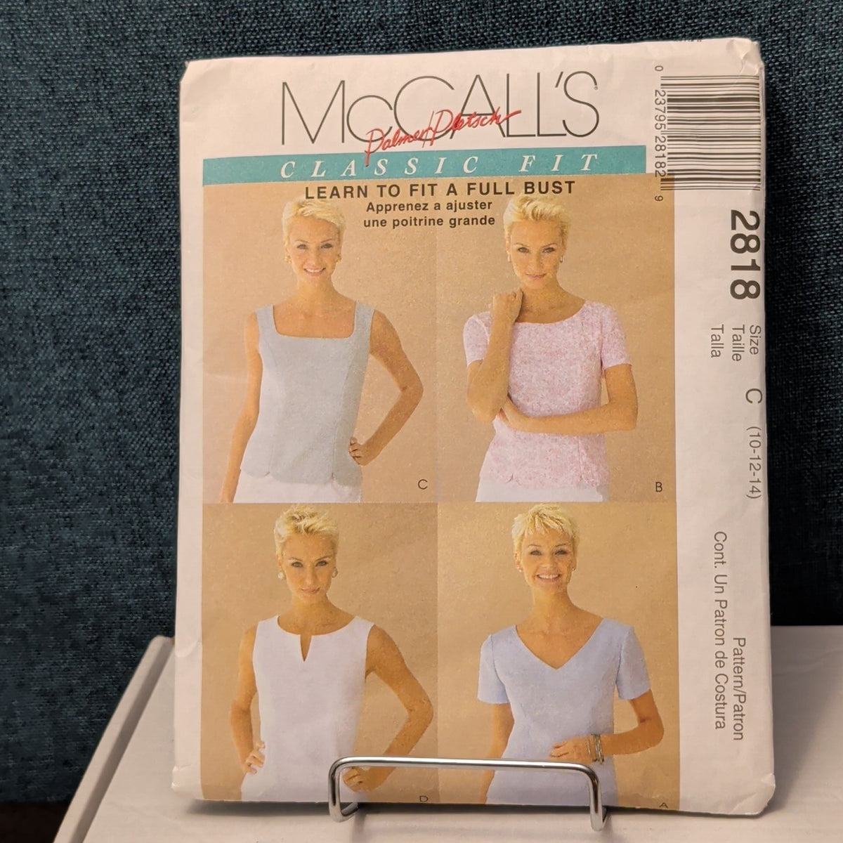 McCall’s 2818 Sewing Pattern Misses Tops Learn To Fit A Full Bust Sz 10-14 Uncut