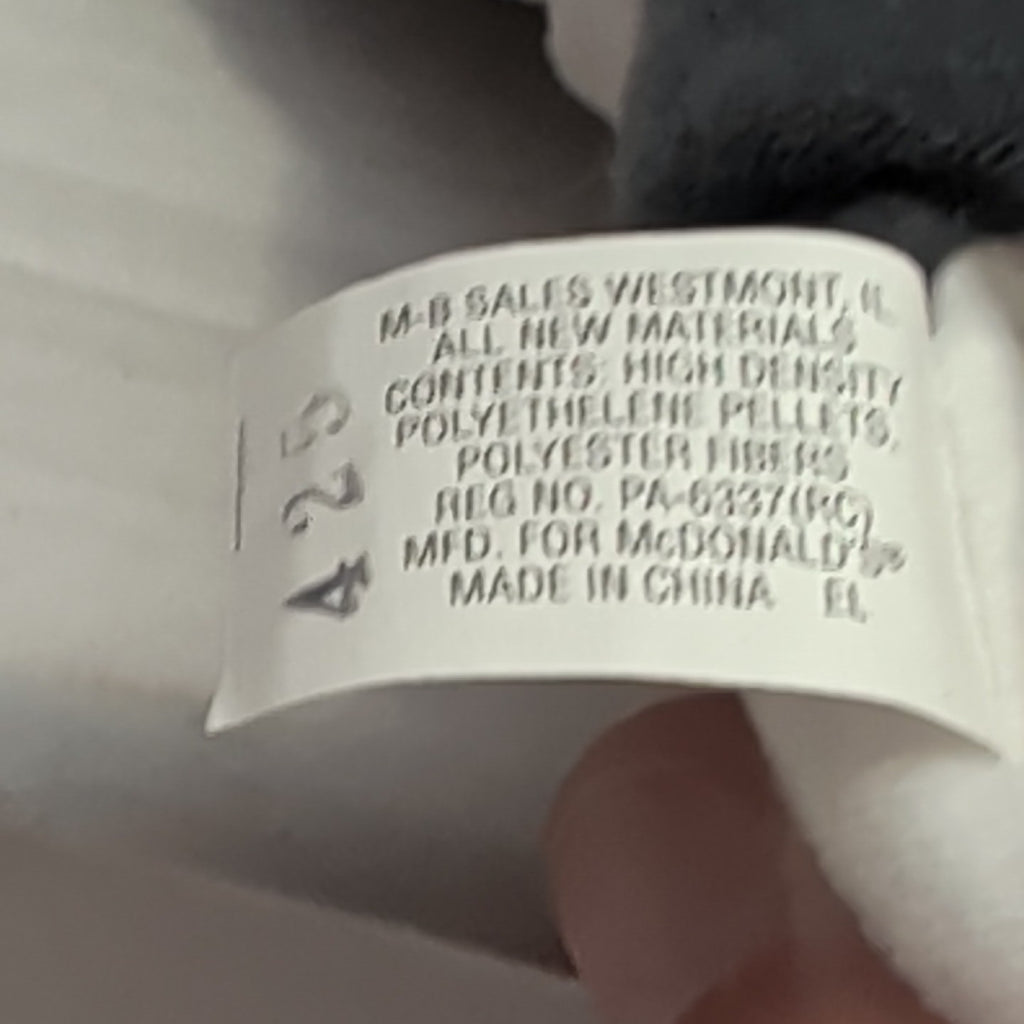 Ty Teenie Beanie Baby Nook the Husky 1999 McDonald's Plush Dog Grey White Tag
