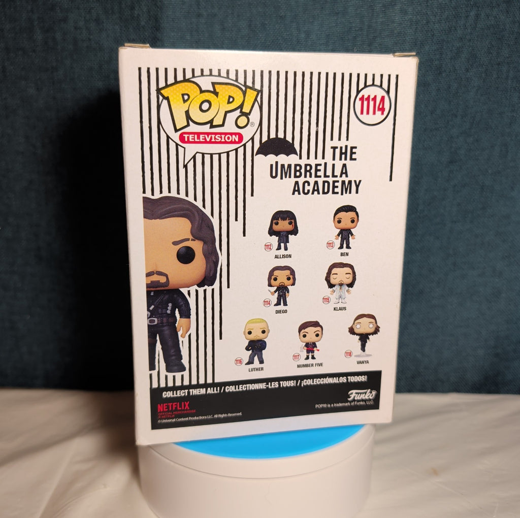 Funko Pop Television Umbrella Academy Diego 1114 Vinyl Figure in Box w Protector