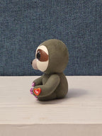 TY Mini Boos Series 4 Dangler The Sloth Figure | 2" Flocked Collectible | Glitte