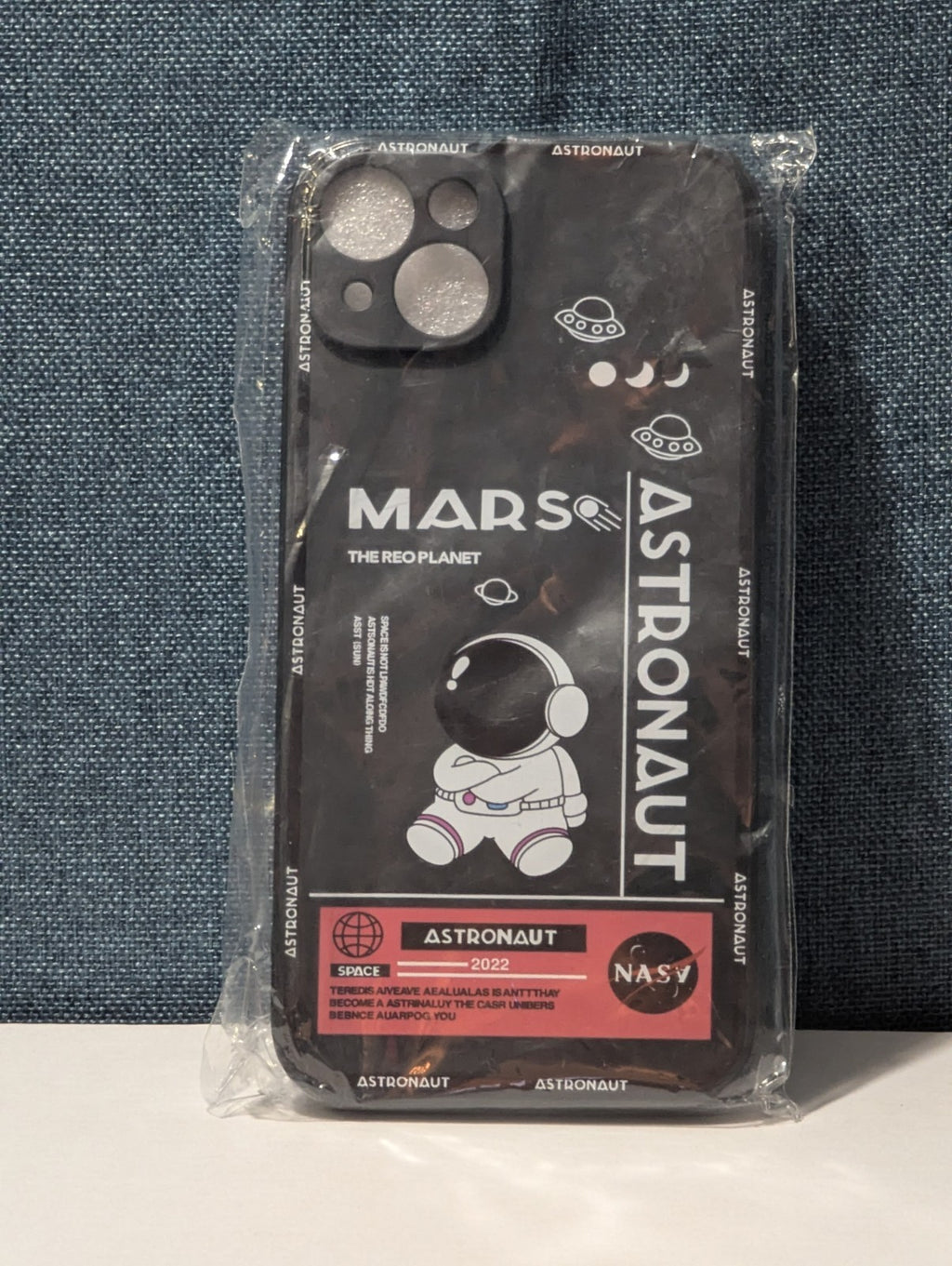 Astronaut Space Phone Case iPhone 14 Pro Max Slim Black TPU NASA Style Cover New