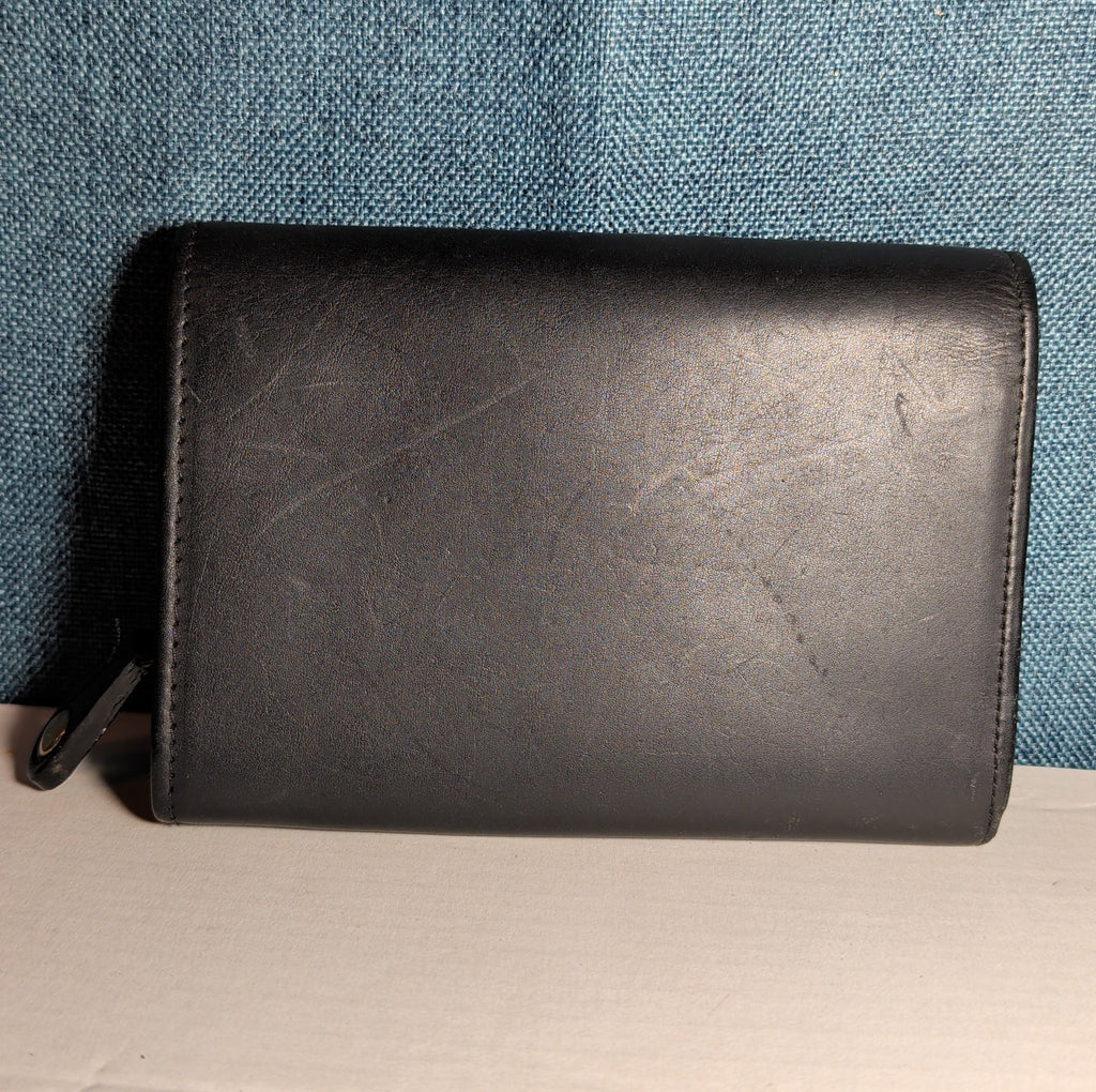 Coach Bedford Bifold Black Leather Wallet Y2K Vintage