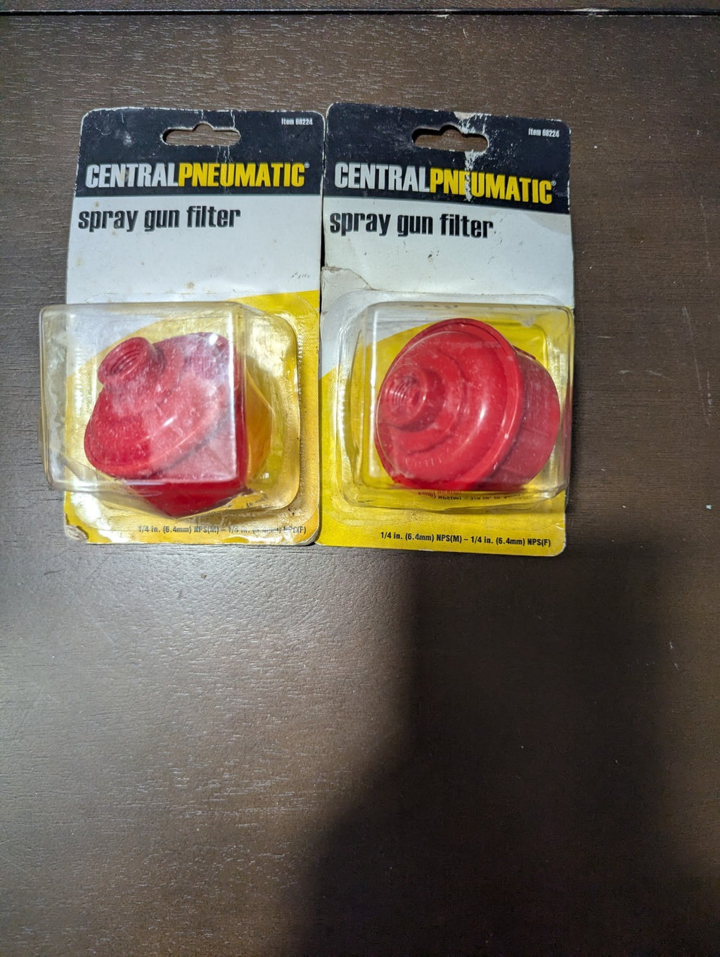 2 Central Pneumatic Inline Spray Gun Filters | Water Trap 1/4" NPT | NOS 88224